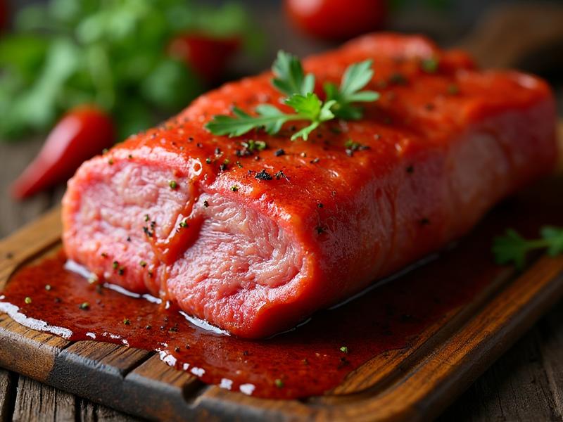 Mexican carne adobada with red adobo seasoning